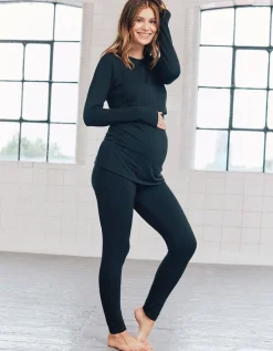 Hot Seraphine Schwarze Thermo Umstandslegging