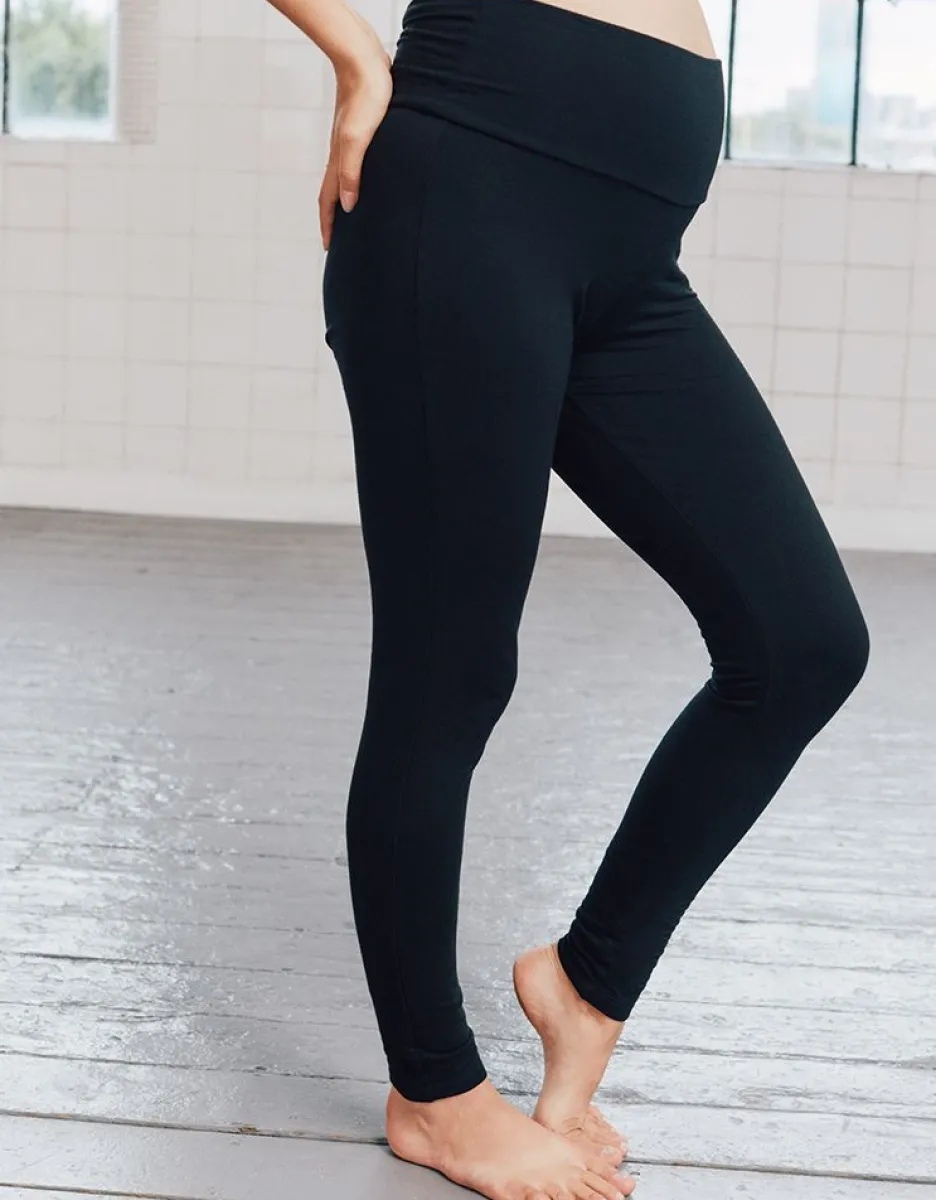 Hot Seraphine Schwarze Thermo Umstandslegging