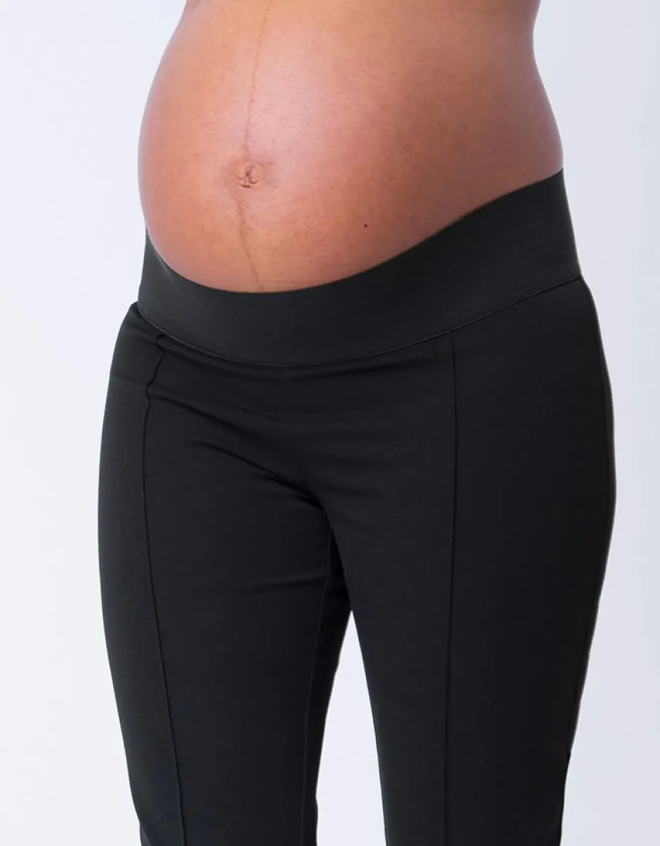 Online Seraphine Schwarze Umstandshose Mit Schmalem Bein Unterbauchbund