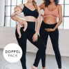 Best Sale Seraphine Schwarze Umstandsleggings Baumwolle Doppelpack
