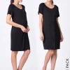 Sale Seraphine Schwarze Umstandsnachthemden - Doppelpack
