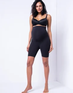 Store Seraphine Schwarze Umstandsshorts Mitbauchform