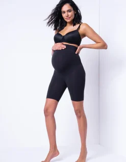 Store Seraphine Schwarze Umstandsshorts Mitbauchform