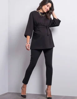 Online Seraphine Schwarze Umstandstunika Aus Ponte Jersey