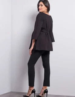 Online Seraphine Schwarze Umstandstunika Aus Ponte Jersey