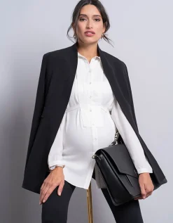 Sale Seraphine Schwarzer Umstandsblazer Mit Gurtel