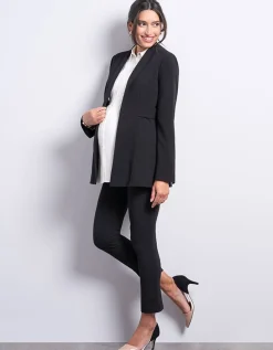 Sale Seraphine Schwarzer Umstandsblazer Mit Gurtel