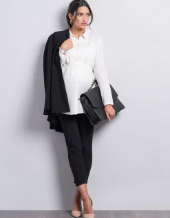 Sale Seraphine Schwarzer Umstandsblazer Mit Gurtel