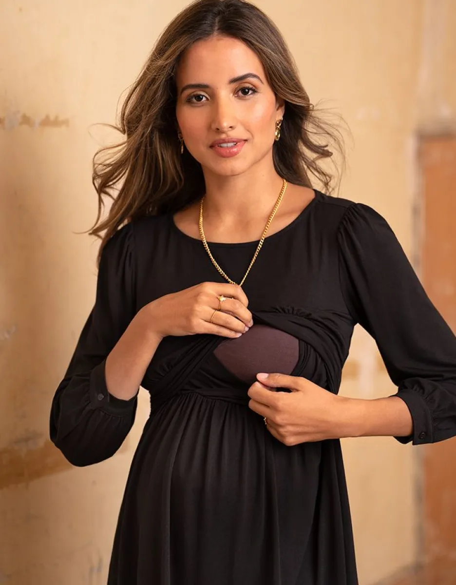 Sale Seraphine Schwarzes Umstands- & Stilltop