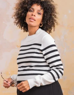 Discount Seraphine Schwarzes Umstands- & Stillkleid Mit Streifenpullover