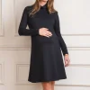 Store Seraphine Schwarzes Umstandskleid Vanessa - Rollkragen