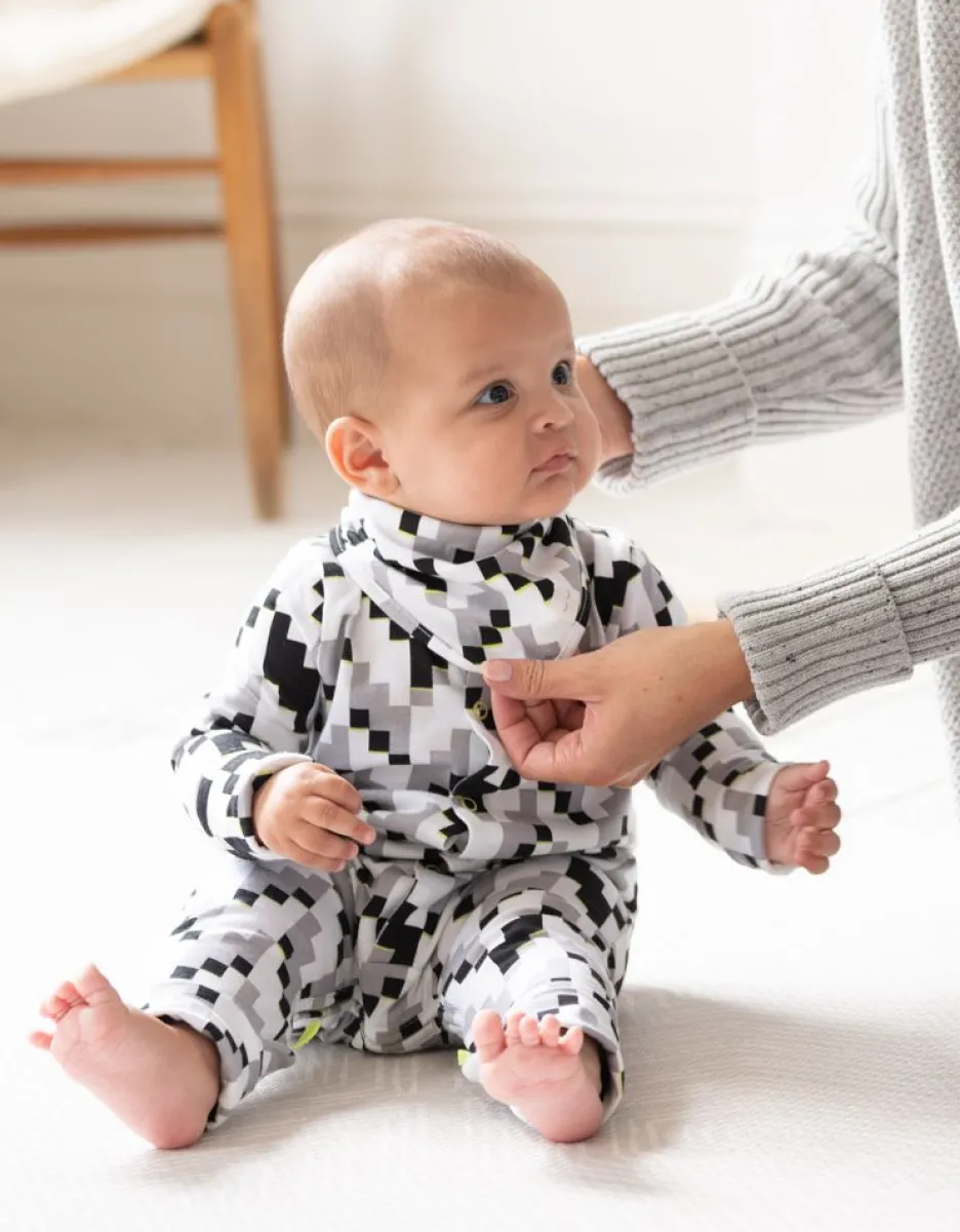 Fashion Seraphine Set Bio-Baumwoll-Schlafanzug Und Latzchen Mit Einfachem Reisverschluss