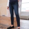 Outlet Seraphine Skinny Mutterschafts-Jeans Indigoblau Over Bump