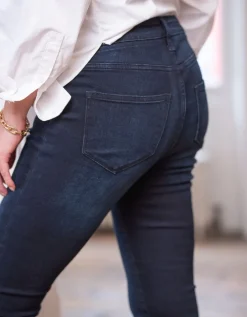 Outlet Seraphine Skinny Mutterschafts-Jeans Indigoblau Over Bump