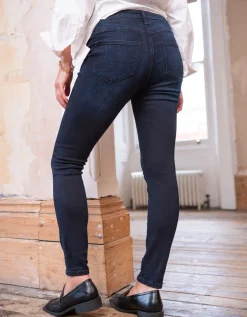 Outlet Seraphine Skinny Mutterschafts-Jeans Indigoblau Over Bump