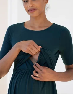 Sale Seraphine Smaragdgrunes Umstands- Und Stilltop Mit Kurzen Armeln