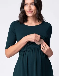 Sale Seraphine Smaragdgrunes Umstands- Und Stilltop Mit Kurzen Armeln
