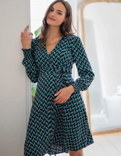 Best Sale Seraphine Still- & Umstandshemdkleid Retro-Print