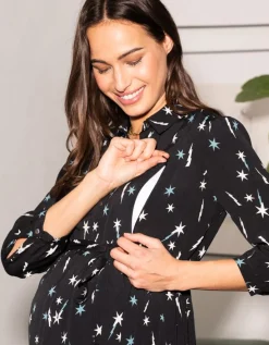 Online Seraphine Still- & Umstandshemdkleid Sternprint