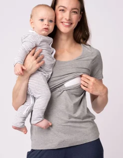 Best Seraphine Still- & Umstands-T-Shirt Doppelpack Blau & Grau