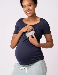 Best Seraphine Still- & Umstands-T-Shirt Doppelpack Blau & Grau