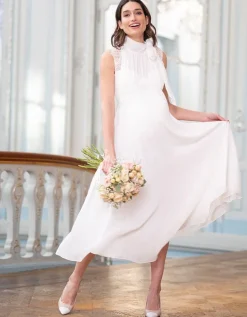 Cheap Seraphine Still- Und Umstandsbrautkleid Mit Schleife