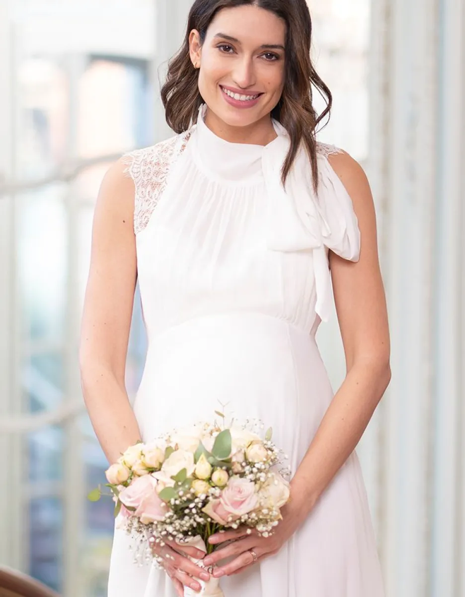 Cheap Seraphine Still- Und Umstandsbrautkleid Mit Schleife