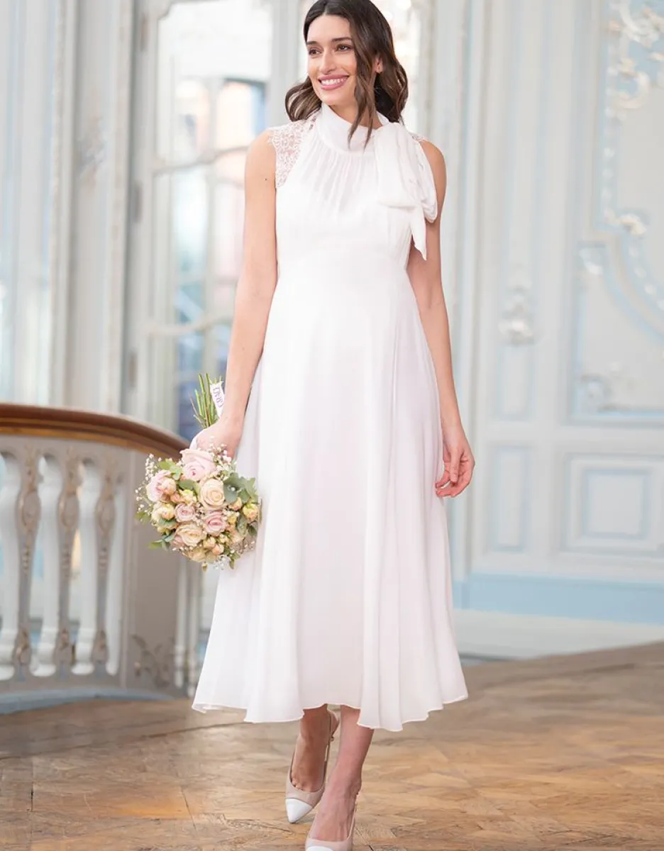Cheap Seraphine Still- Und Umstandsbrautkleid Mit Schleife