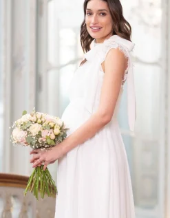 Cheap Seraphine Still- Und Umstandsbrautkleid Mit Schleife
