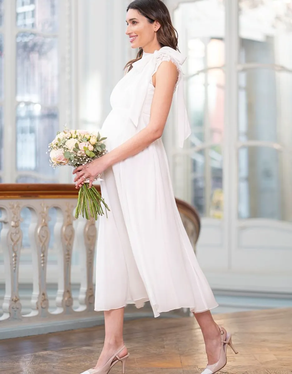 Cheap Seraphine Still- Und Umstandsbrautkleid Mit Schleife