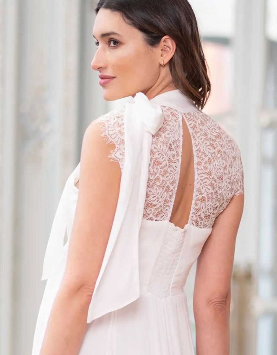 Cheap Seraphine Still- Und Umstandsbrautkleid Mit Schleife