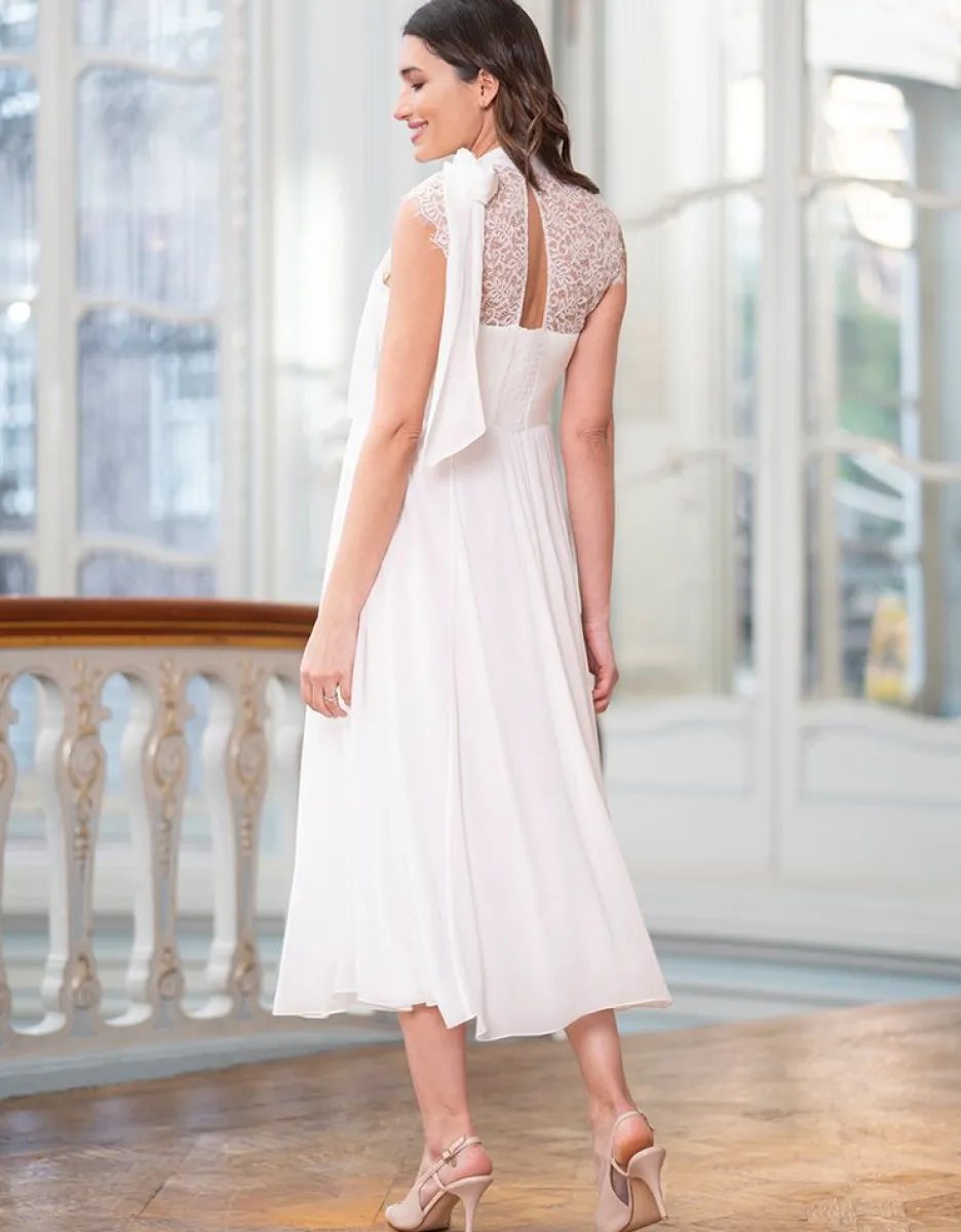 Cheap Seraphine Still- Und Umstandsbrautkleid Mit Schleife