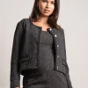 Best Sale Seraphine Stretch-Tweed-Umstandsjacke, Schwarz