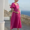 New Seraphine Umstands- & Stillkleid Aus Baumwolle Fuchsia