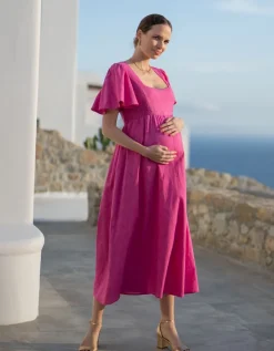 New Seraphine Umstands- & Stillkleid Aus Baumwolle Fuchsia