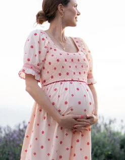 Sale Seraphine Umstands- & Stillkleid Mit Rosenstickerei