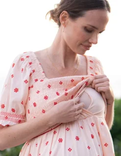Sale Seraphine Umstands- & Stillkleid Mit Rosenstickerei