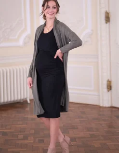 Hot Seraphine Umstands- & Stillkleid Und Strickjacke Im Set