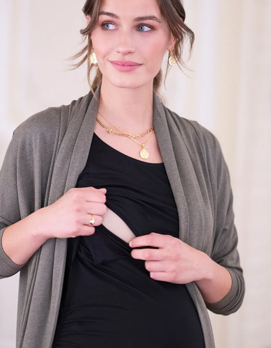Hot Seraphine Umstands- & Stillkleid Und Strickjacke Im Set