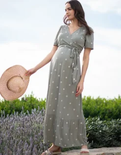 Cheap Seraphine Umstands- & Stillmaxikleid Khaki