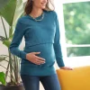 Discount Seraphine Umstands- & Stillpullover Petrol