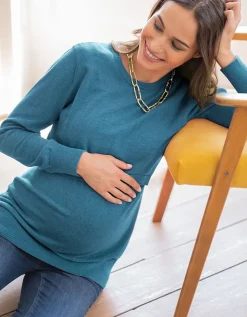 Discount Seraphine Umstands- & Stillpullover Petrol