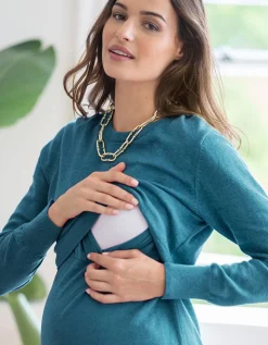 Discount Seraphine Umstands- & Stillpullover Petrol