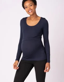 Shop Seraphine Umstands- & Stilltops Dunkelblau & Grau Doppelpack