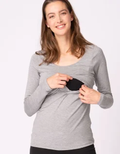 Shop Seraphine Umstands- & Stilltops Dunkelblau & Grau Doppelpack
