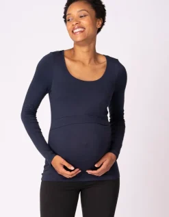 Shop Seraphine Umstands- & Stilltops Dunkelblau & Grau Doppelpack