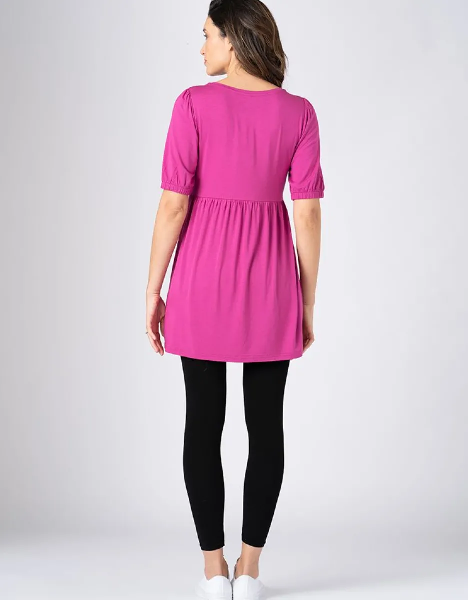 Shop Seraphine Umstands- Bis Stillkittel-Tunika-Oberteil Mit V-Ausschnitt In Rosa