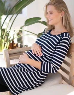 Fashion Seraphine Umstands- Und Stillkleid Aus Baumwolle Mit Maritimen Streifen