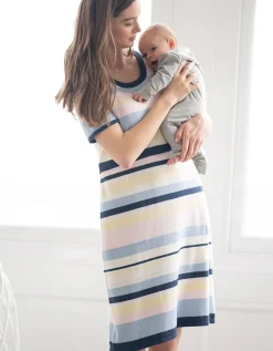 Shop Seraphine Umstands- Und Stillkleid Aus Strick Mit Mehreren Streifen