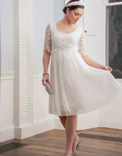 Cheap Seraphine Umstands- Und Stillkleid Mit Spitzentop Und Plisseerock - Elfenbein